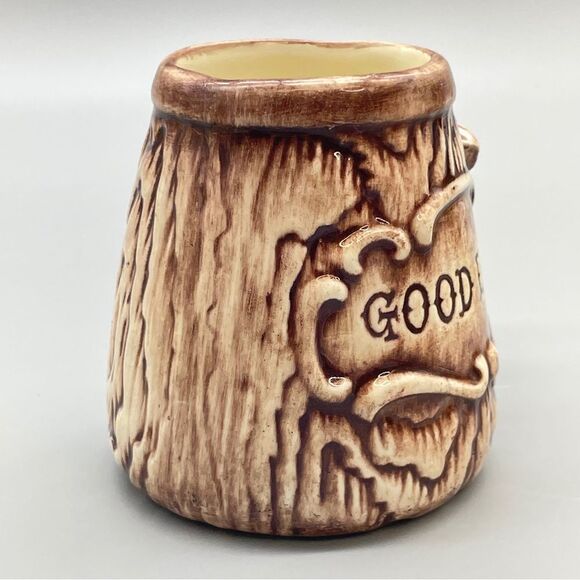 Vintage Brown Good Luck Ceramic Mug Horseshoe 1970s Florida Hand painted - Picture 6 of 15